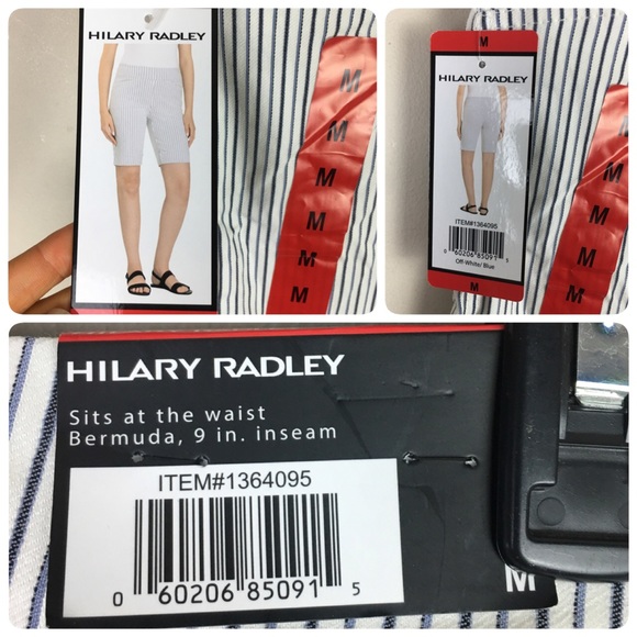 Hilary Radley striped Bermuda shorts blue & white - Picture 7 of 7